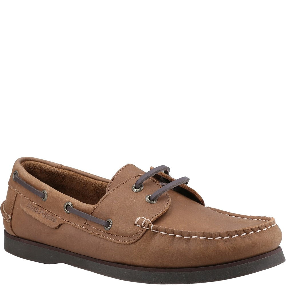 Slip On Mens Summer Tan Hush Puppies Henry Boat Shoe
