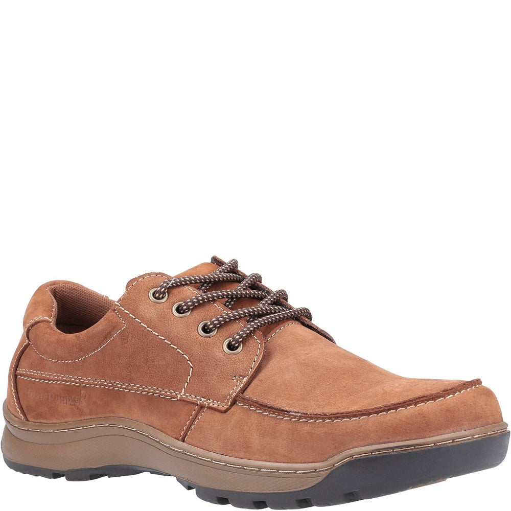 Mens Classic Lace Shoes Tan Hush Puppies Tucker Lace Shoe