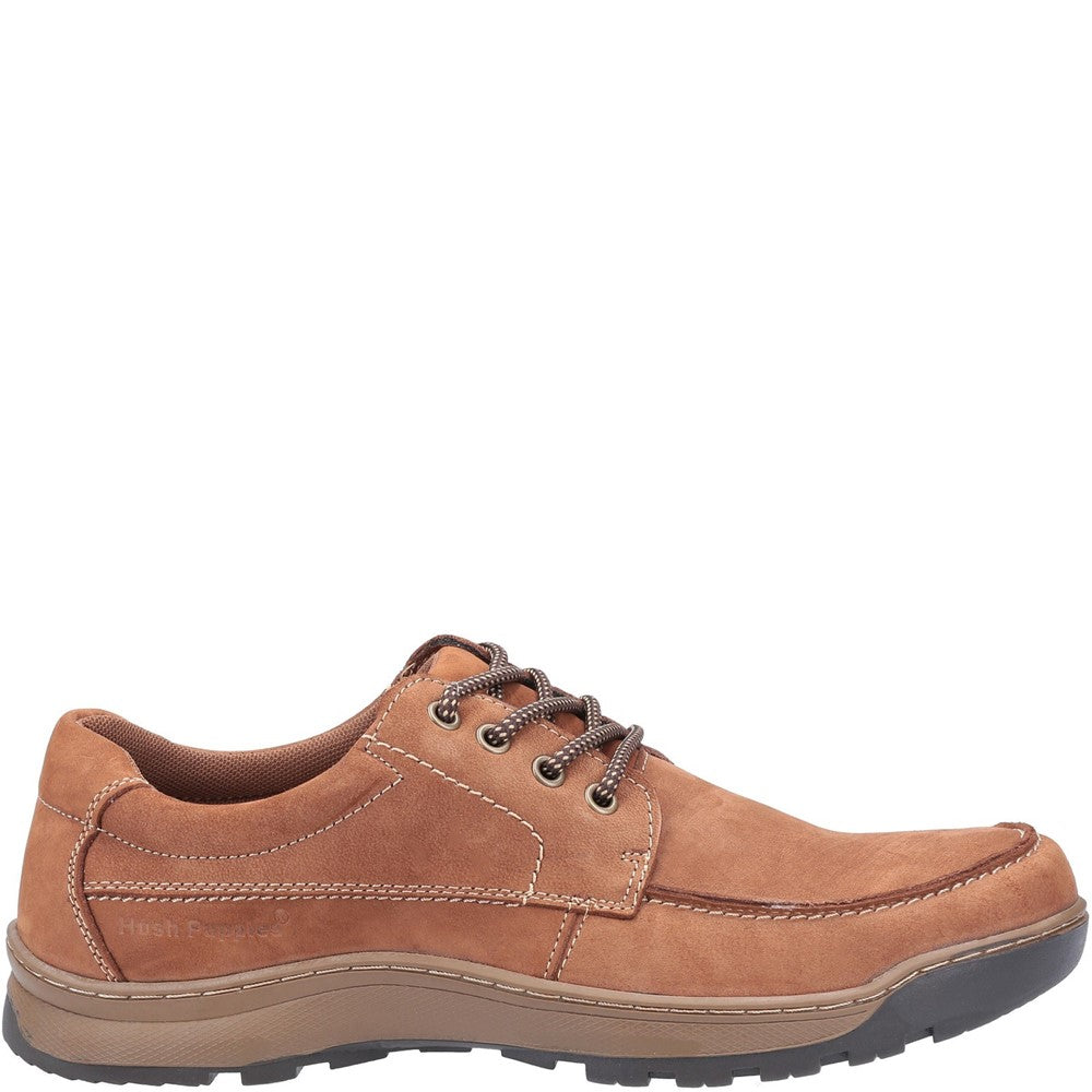 Mens Classic Lace Shoes Tan Hush Puppies Tucker Lace Shoe
