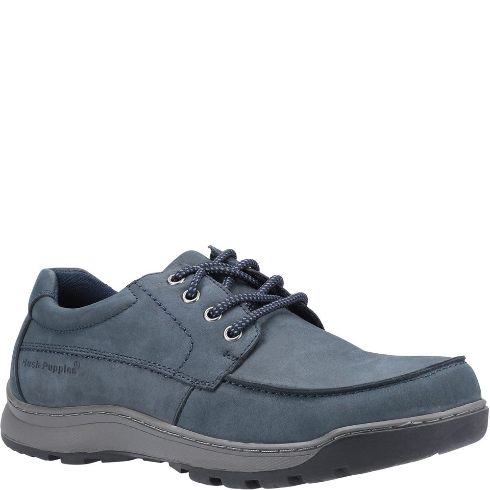 Mens Classic Lace Shoes Navy Hush Puppies Tucker Lace Shoe