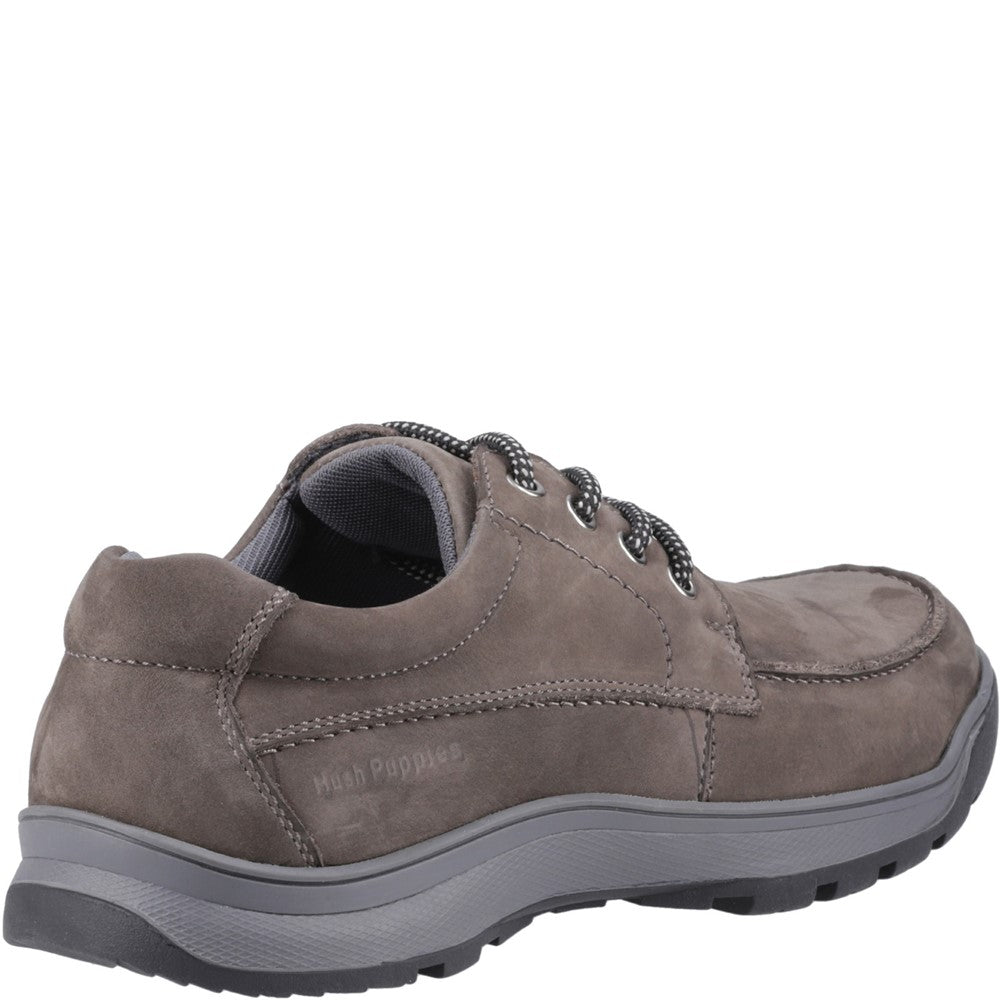 Mens Classic Lace Shoes Grey Nubuck Hush Puppies Tucker Lace Shoe