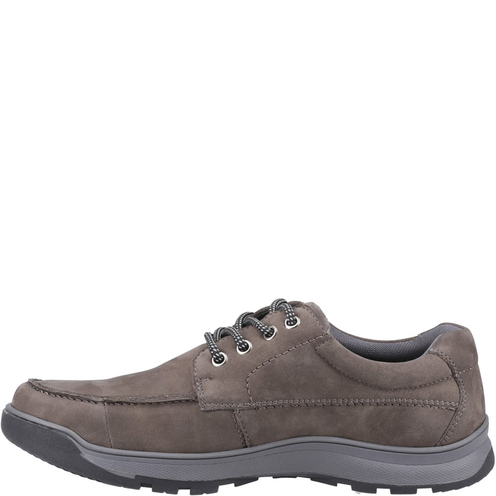 Mens Classic Lace Shoes Grey Nubuck Hush Puppies Tucker Lace Shoe