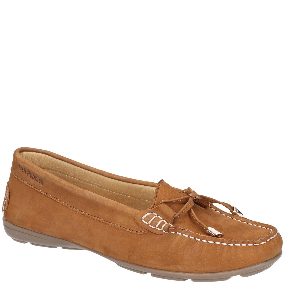 Slip On Ladies Shoes Tan Hush Puppies Maggie Toggle Shoe