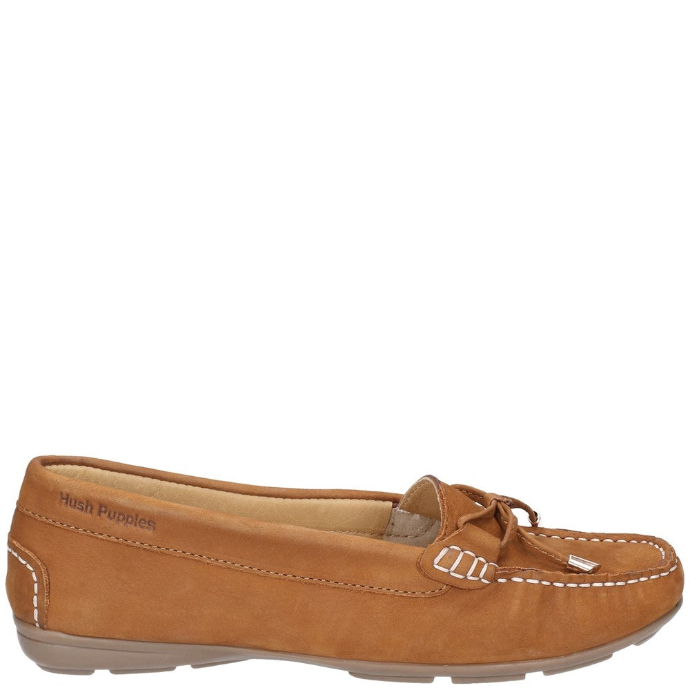 Slip On Ladies Shoes Tan Hush Puppies Maggie Toggle Shoe
