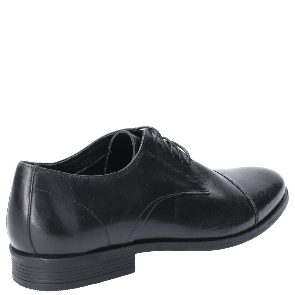 Mens Formal Lace Up Shoes Black Hush Puppies Ollie Cap Toe Shoe