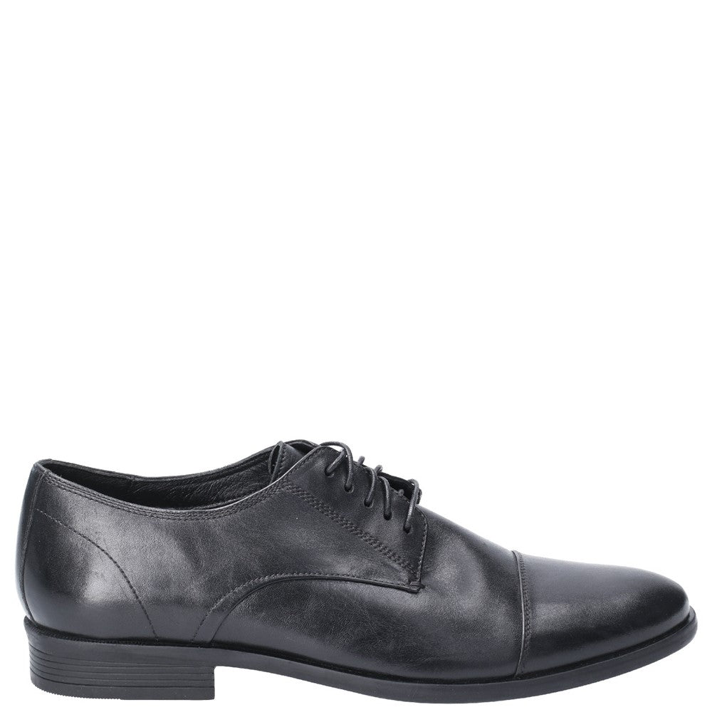 Mens Formal Lace Up Shoes Black Hush Puppies Ollie Cap Toe Shoe