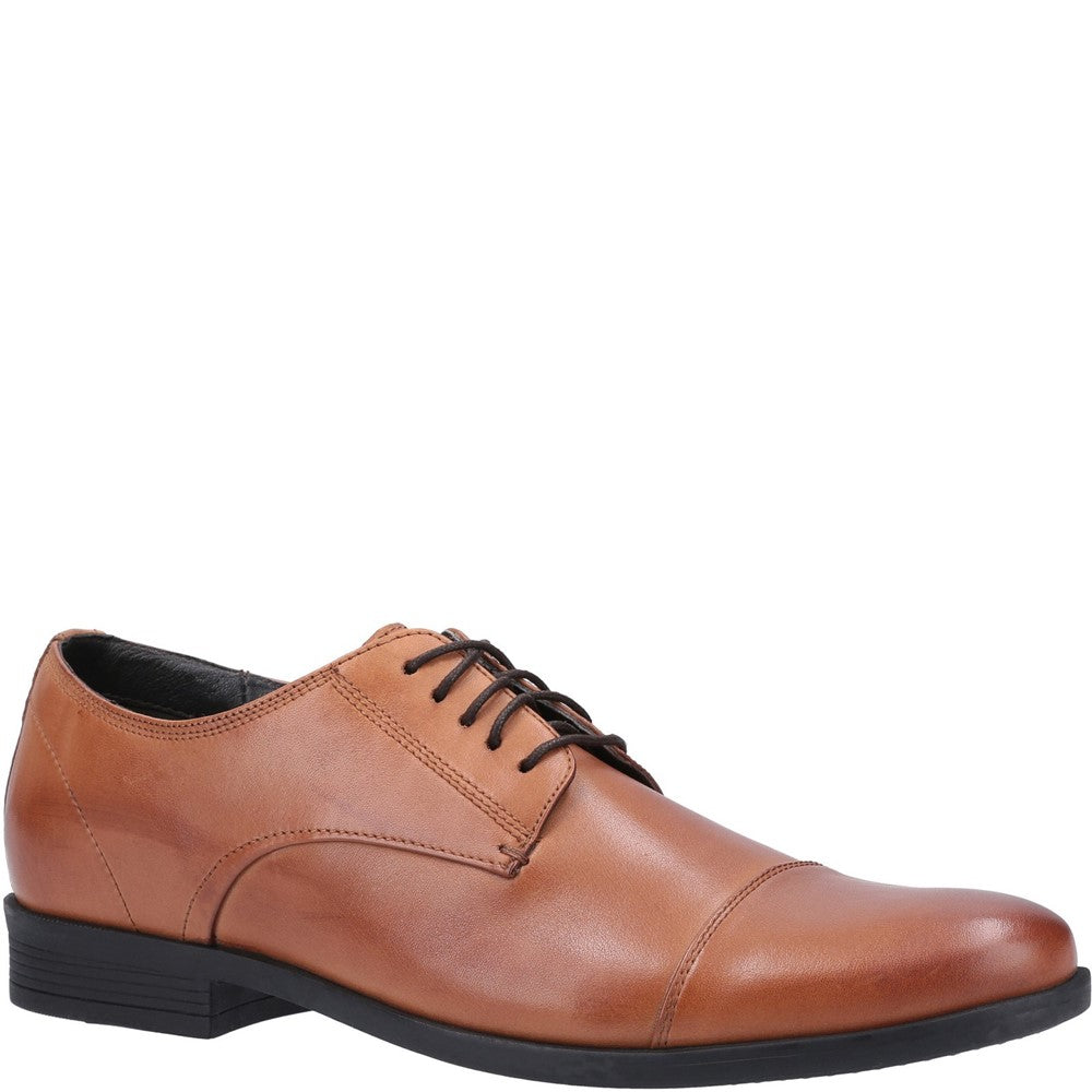 Mens Formal Lace Up Shoes Dark Brown Hush Puppies Ollie Cap Toe Shoe