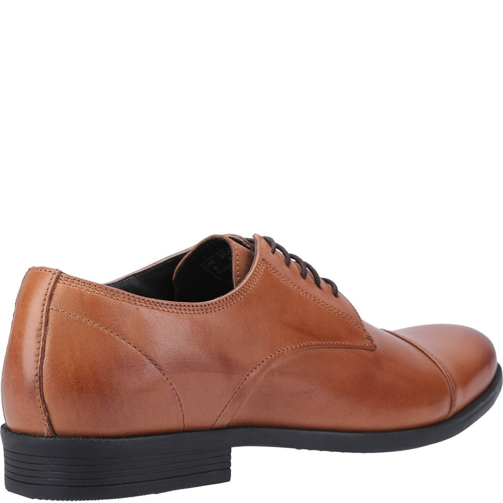 Mens Formal Lace Up Shoes Dark Brown Hush Puppies Ollie Cap Toe Shoe