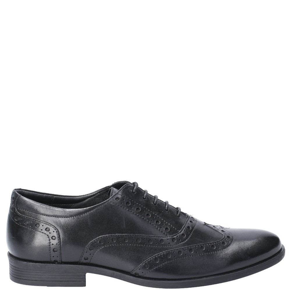 Mens Formal Lace Up Shoes Black Hush Puppies Oaken Brogue Shoe
