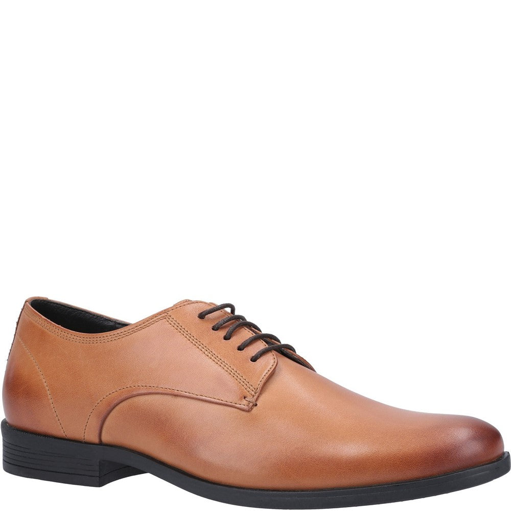 Mens Formal Lace Up Shoes Tan Hush Puppies Oscar Clean Toe Shoe