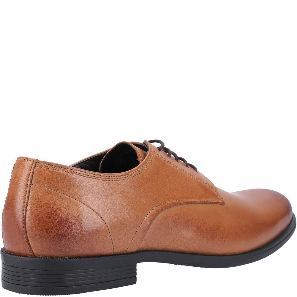 Mens Formal Lace Up Shoes Tan Hush Puppies Oscar Clean Toe Shoe