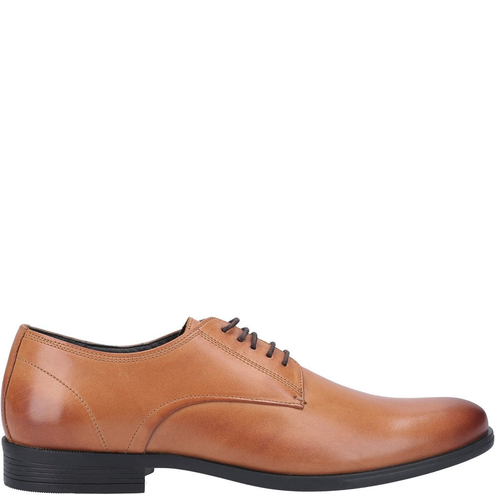 Mens Formal Lace Up Shoes Tan Hush Puppies Oscar Clean Toe Shoe