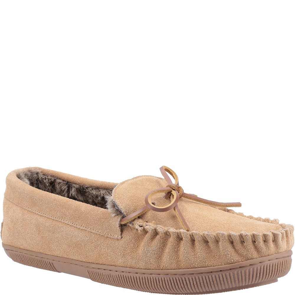Classic Mens Slippers Tan Hush Puppies Ace Slipper