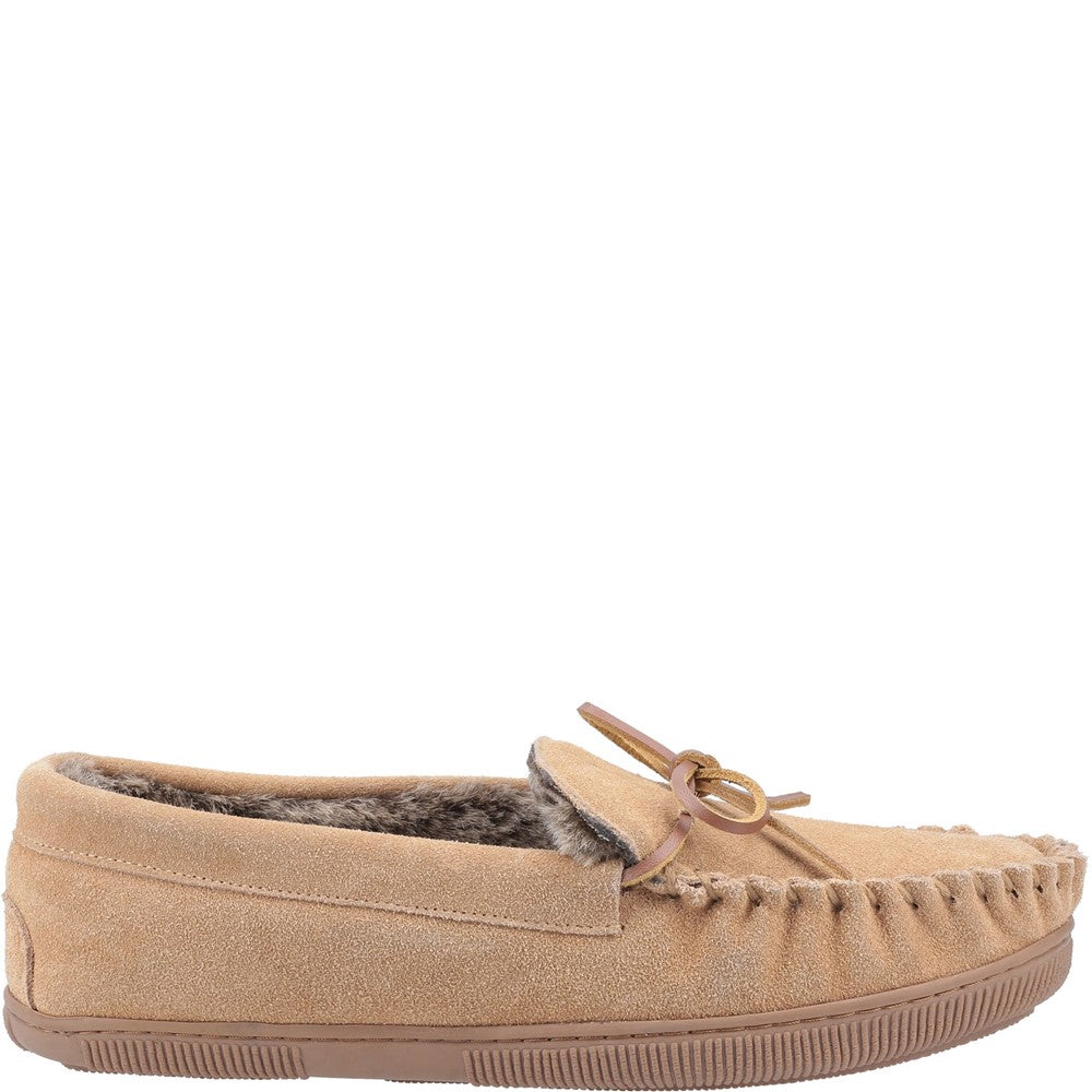 Classic Mens Slippers Tan Hush Puppies Ace Slipper