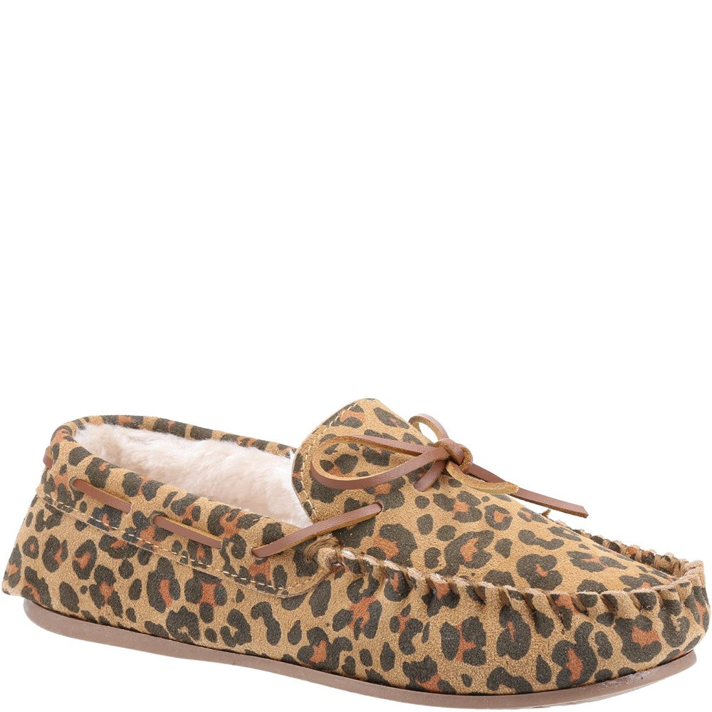 Classic Ladies Slippers Leopard Print Hush Puppies Allie Slipper