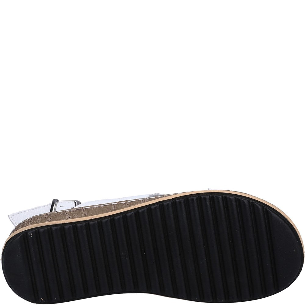Sandal Ladies Summer White Hush Puppies Elena Cross Over Wedge Sandal