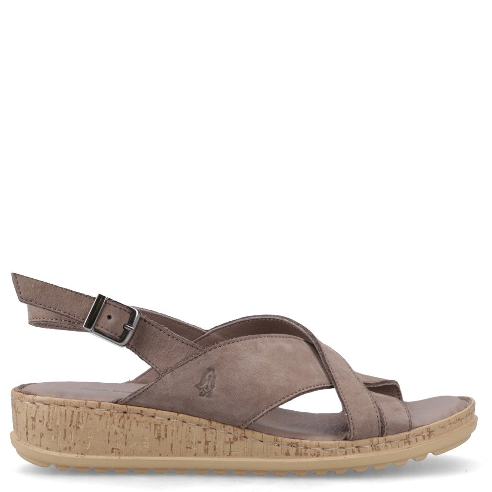 Sandal Ladies Summer Fossil Hush Puppies Elena Cross Over Wedge Sandal