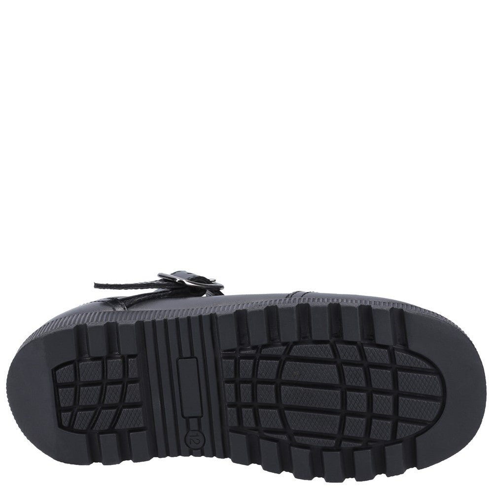 Girls BTS FLFR Black Hush Puppies Kerry Senior School Shoe