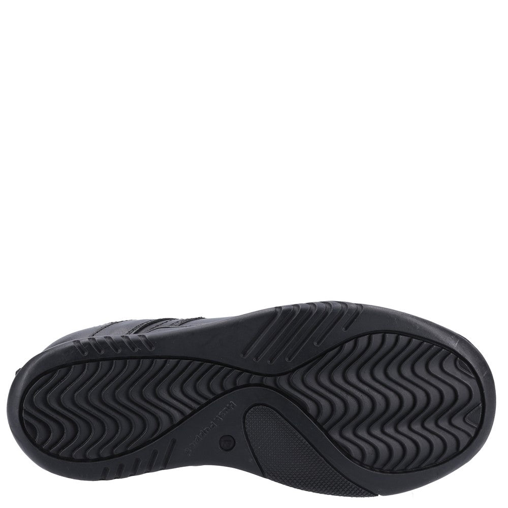 Boys BTS Black Hush Puppies Harvey Junior School Shoe