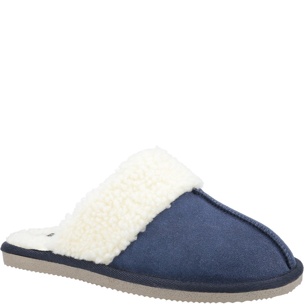 Classic Ladies Slippers Navy Hush Puppies Arianna Mule Slippers