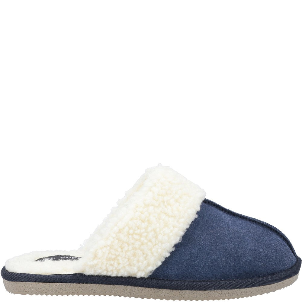 Classic Ladies Slippers Navy Hush Puppies Arianna Mule Slippers