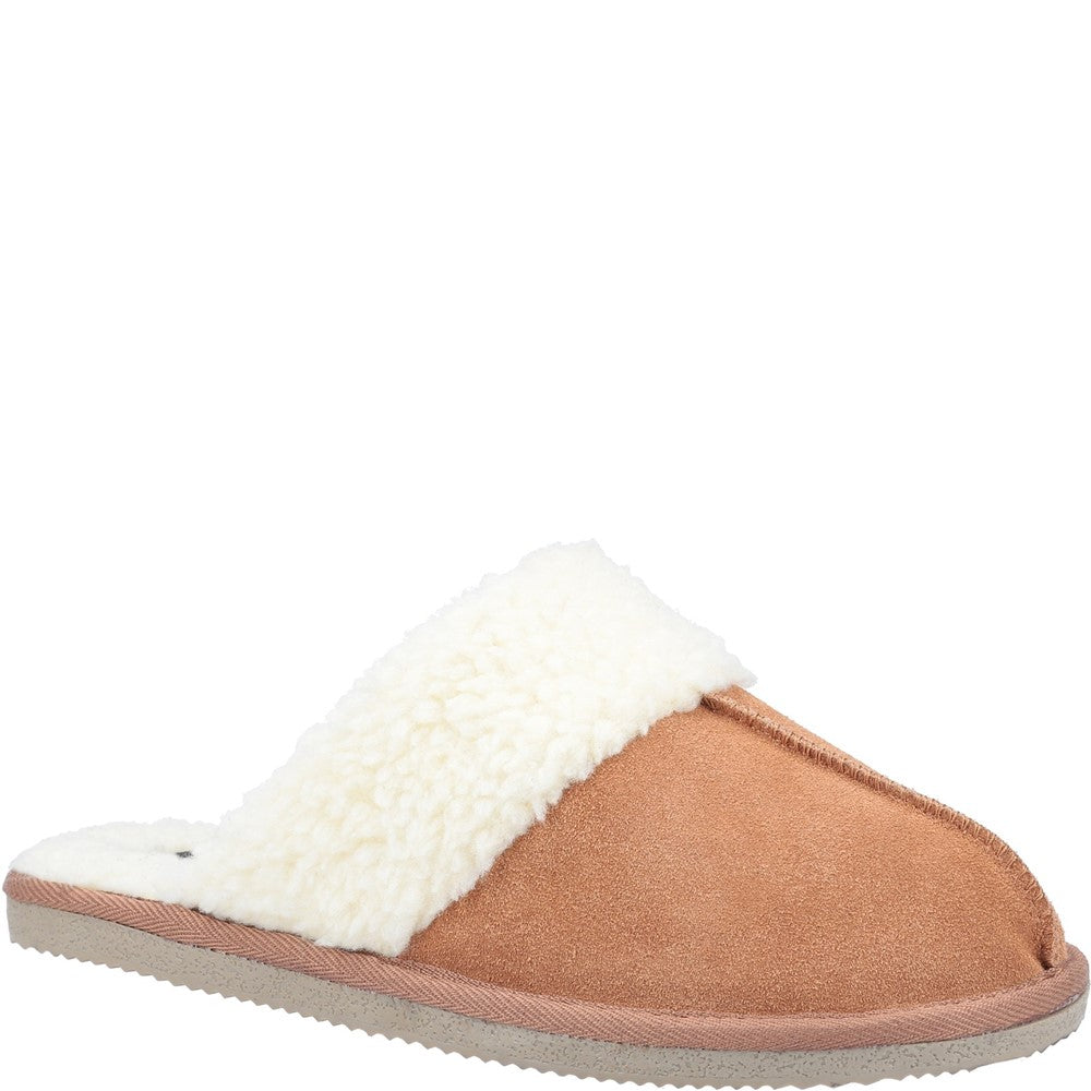Classic Ladies Slippers Tan Hush Puppies Arianna Mule Slippers