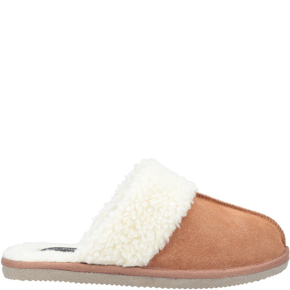 Classic Ladies Slippers Tan Hush Puppies Arianna Mule Slippers