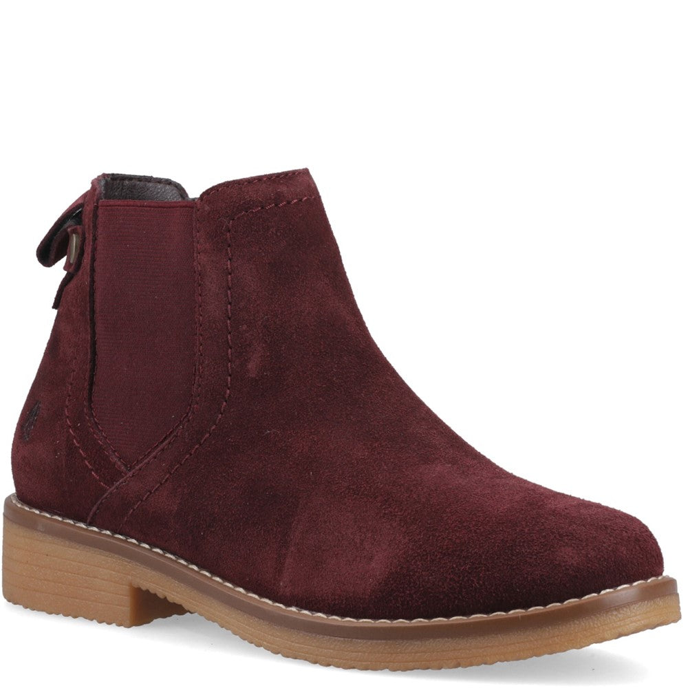 Ladies Ankle Boots Plum Hush Puppies Maddy Ladies Ankle Boots