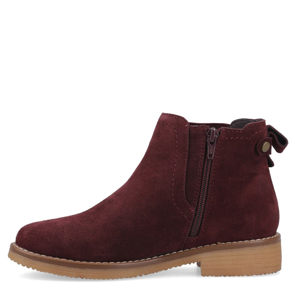 Ladies Ankle Boots Plum Hush Puppies Maddy Ladies Ankle Boots