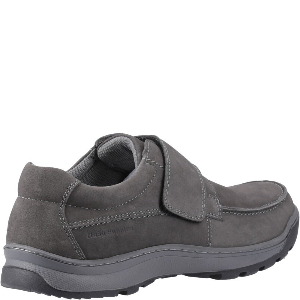 Mens Classic Touch Fastening Shoes Grey Hush Puppies Casper Touch Fastening Shoes