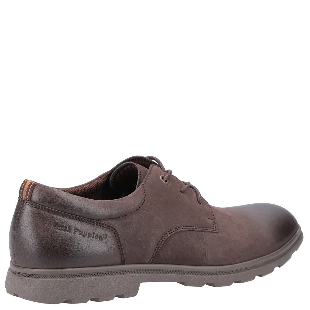 Mens Classic Lace Shoes Brown Hush Puppies Trevor Lace Shoes