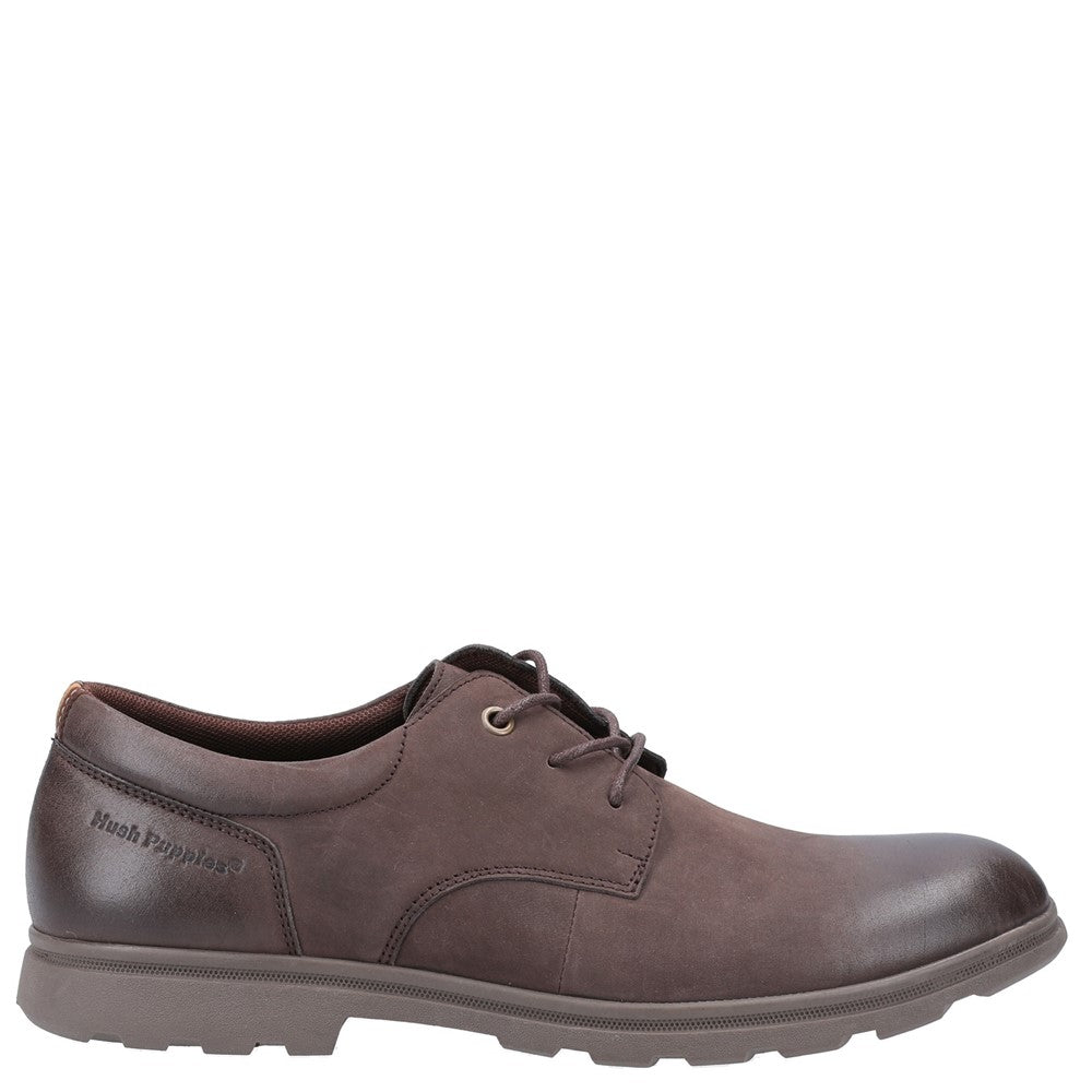 Mens Classic Lace Shoes Brown Hush Puppies Trevor Lace Shoes