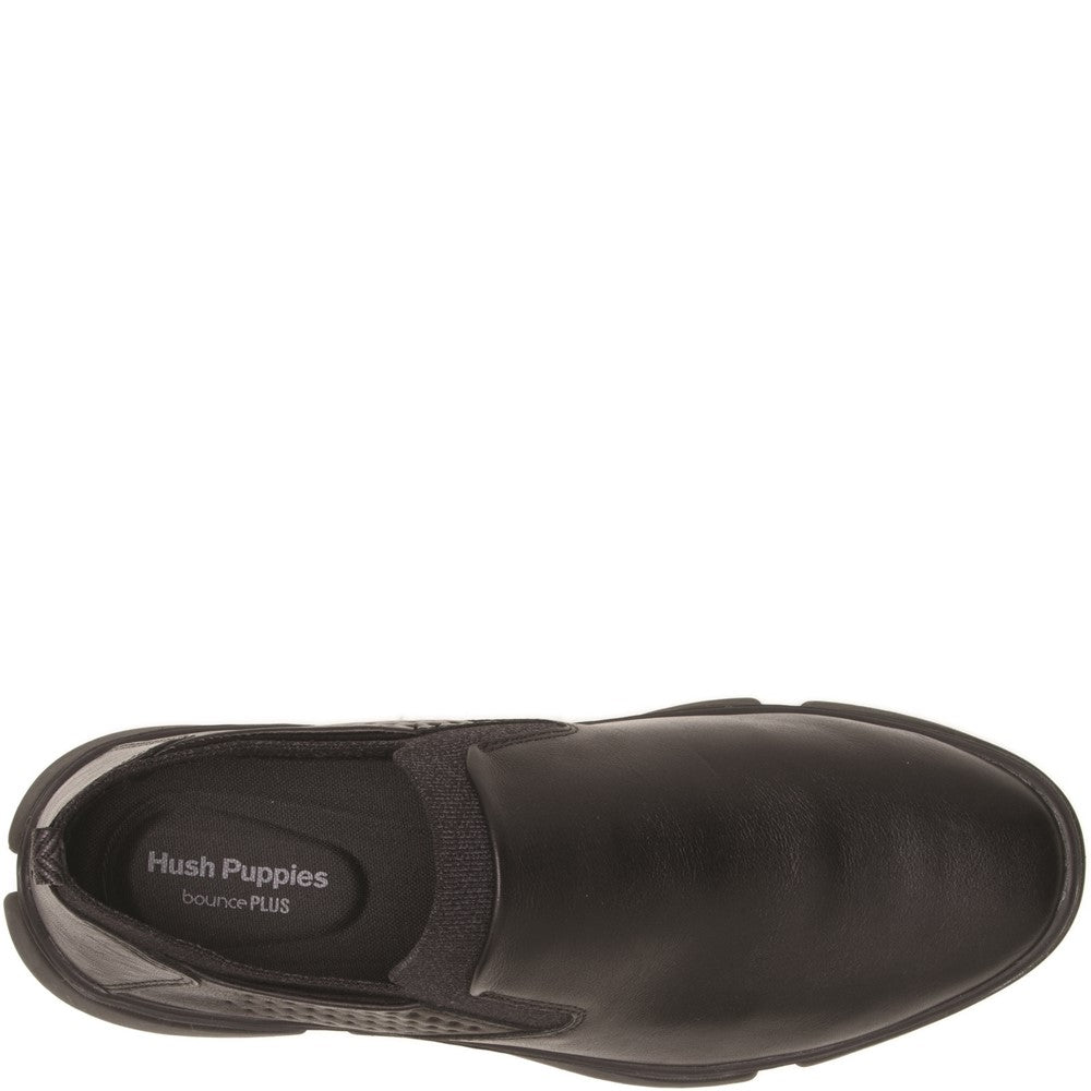 Mens Formal Slip On Shoes Black Hush Puppies Bennet PT Shoe