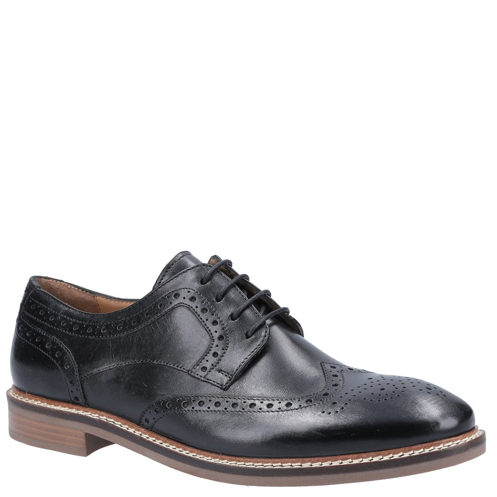 Mens Formal Lace Up Shoes Black Hush Puppies Bryson Lace Shoes