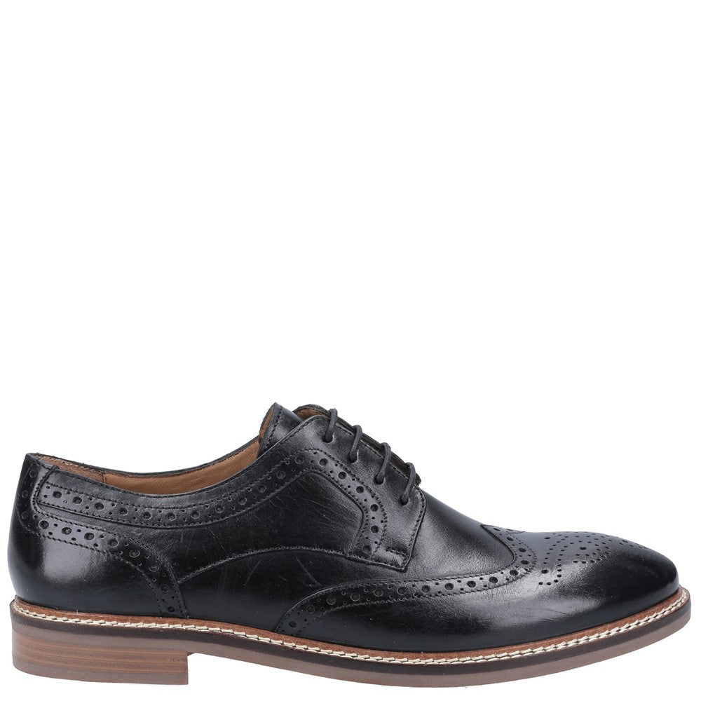 Mens Formal Lace Up Shoes Black Hush Puppies Bryson Lace Shoes
