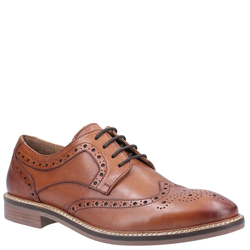 Mens Formal Lace Up Shoes Tan Hush Puppies Bryson Lace Shoes
