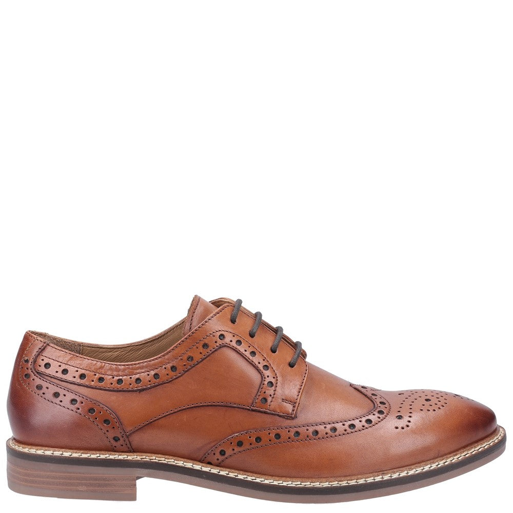 Mens Formal Lace Up Shoes Tan Hush Puppies Bryson Lace Shoes