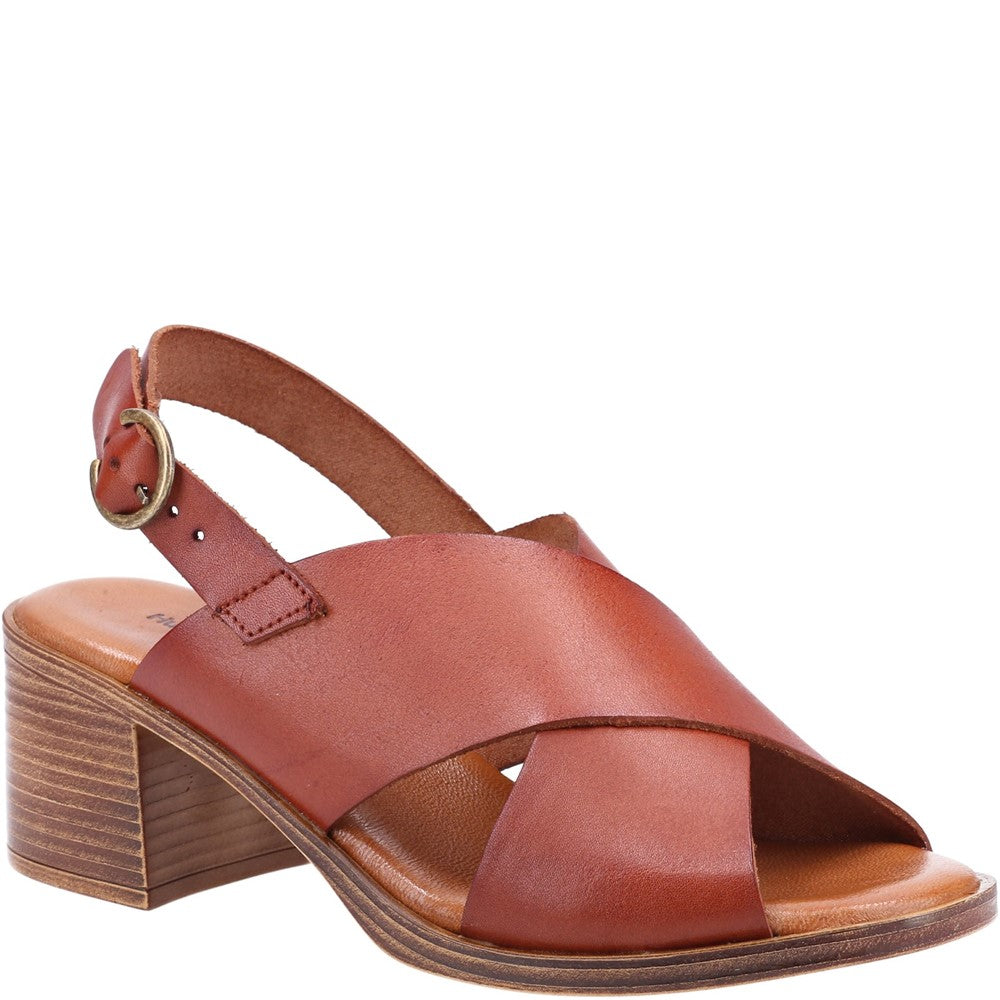 Ladies Heeled Sandals Tan Hush Puppies Gabrielle Sandal