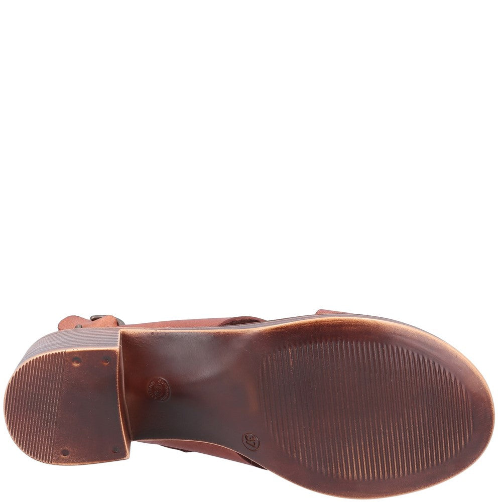 Ladies Heeled Sandals Tan Hush Puppies Gabrielle Sandal