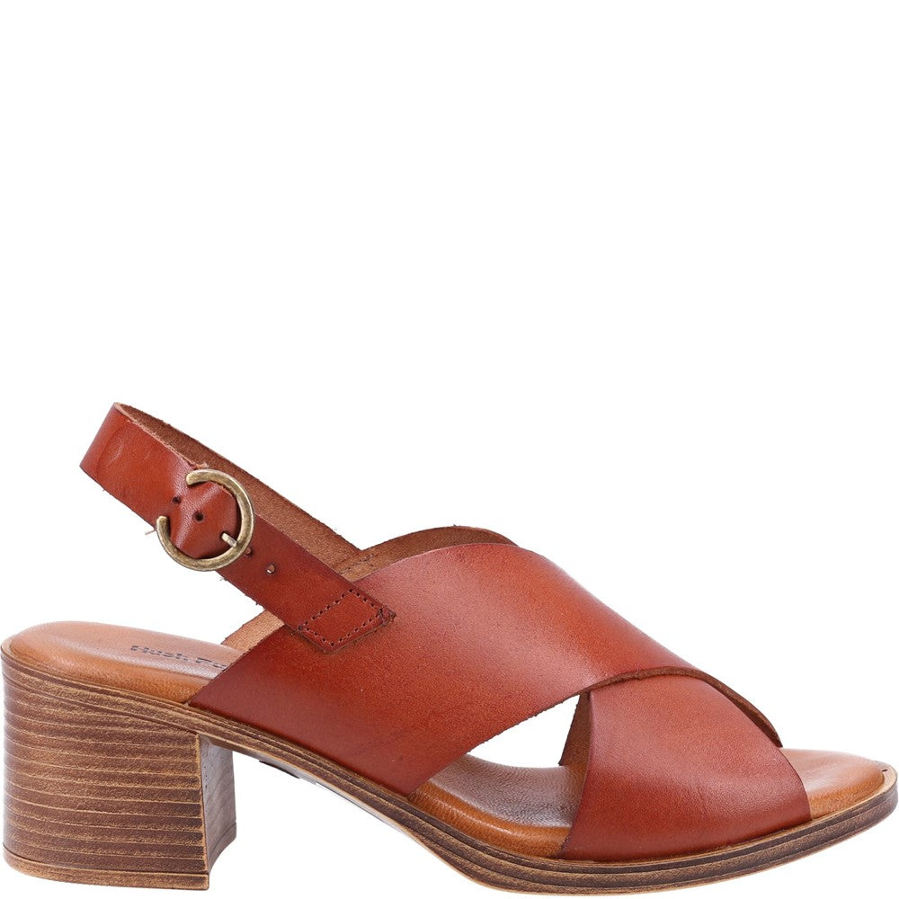 Ladies Heeled Sandals Tan Hush Puppies Gabrielle Sandal