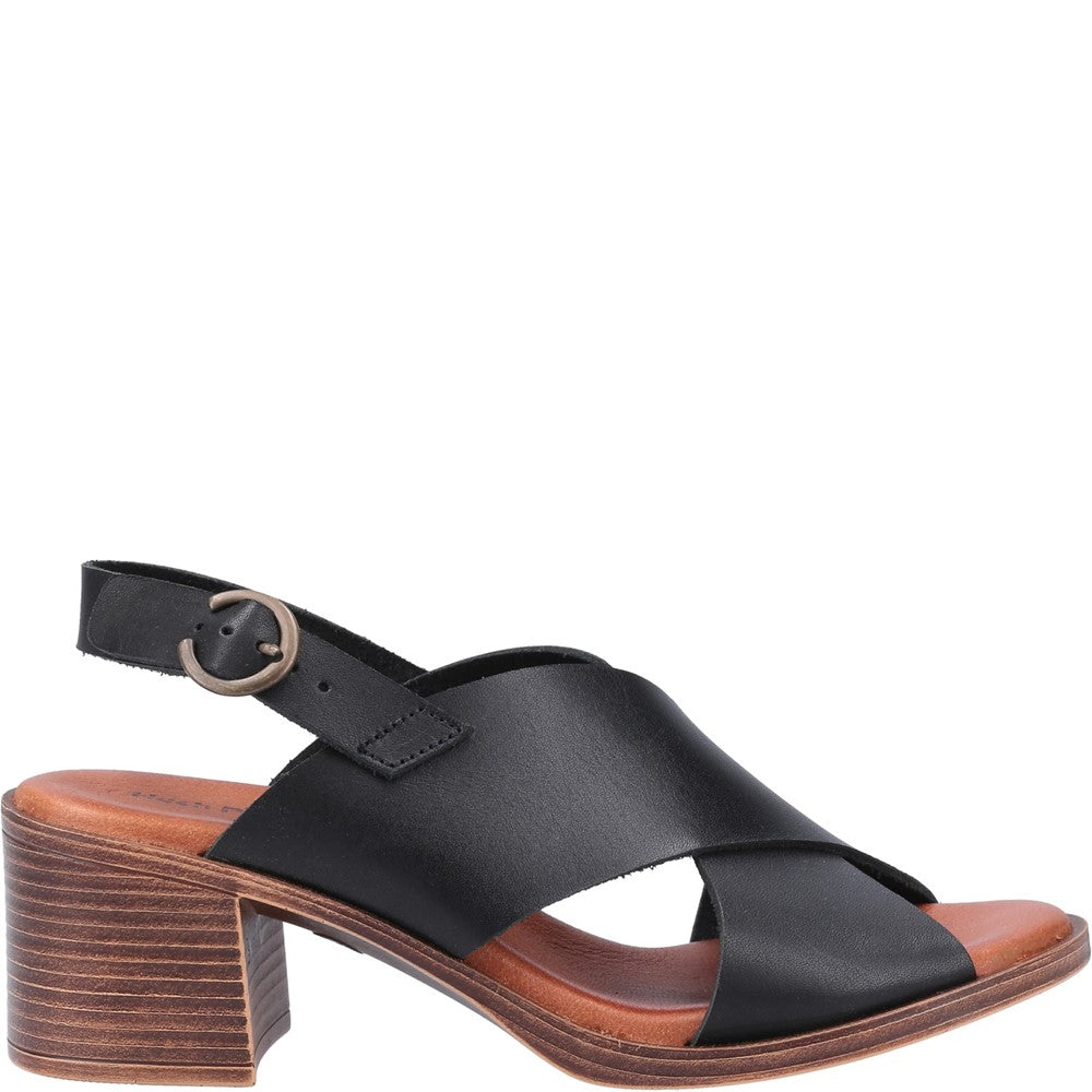 Ladies Heeled Sandals Black Hush Puppies Gabrielle Sandal