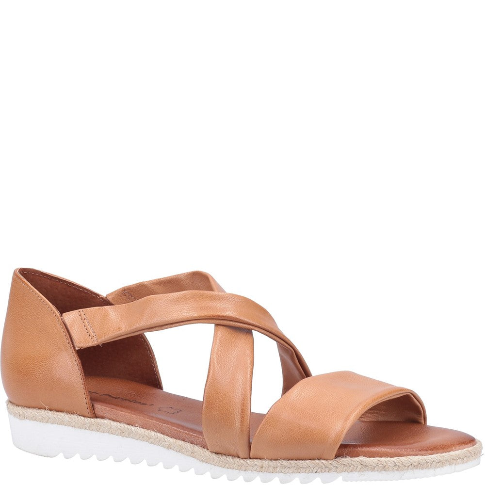 Sandal Ladies Summer Tan Hush Puppies Gemma Espadrille Wedge Sandal
