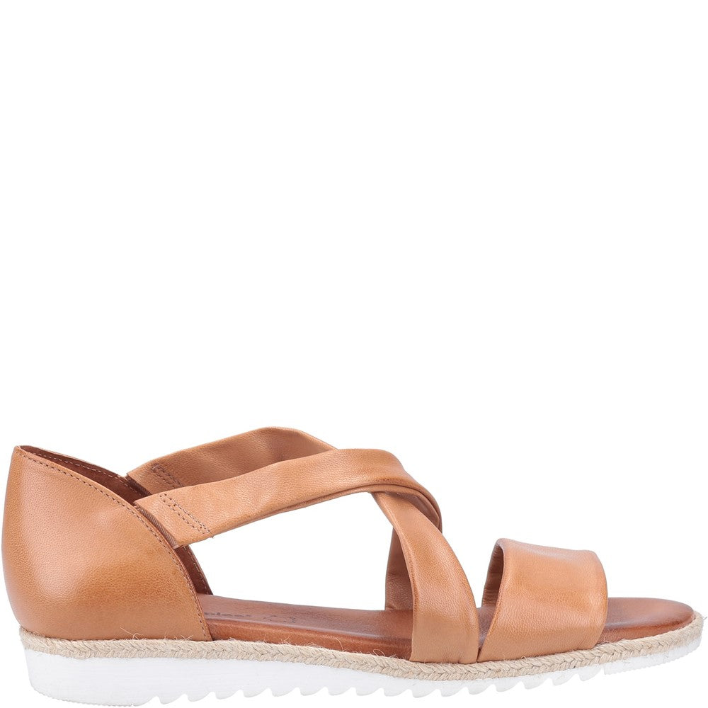Sandal Ladies Summer Tan Hush Puppies Gemma Espadrille Wedge Sandal
