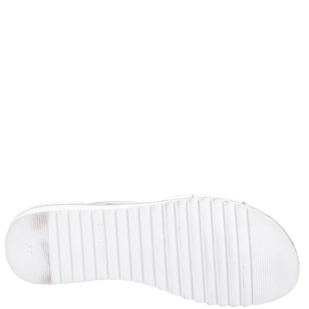 Sandal Ladies Summer White Hush Puppies Gemma Espadrille Wedge Sandal