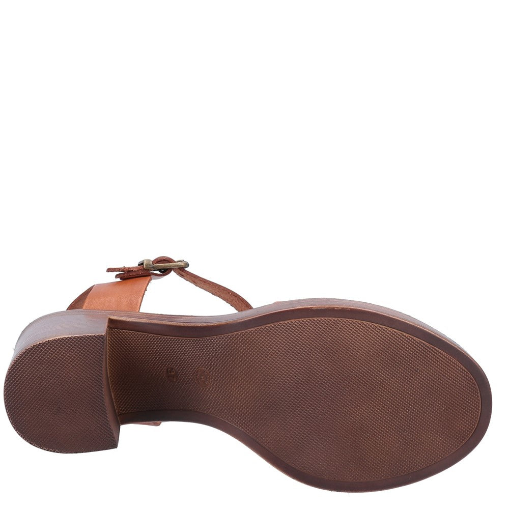 Ladies Heeled Sandals Tan Hush Puppies Georgia Sandal