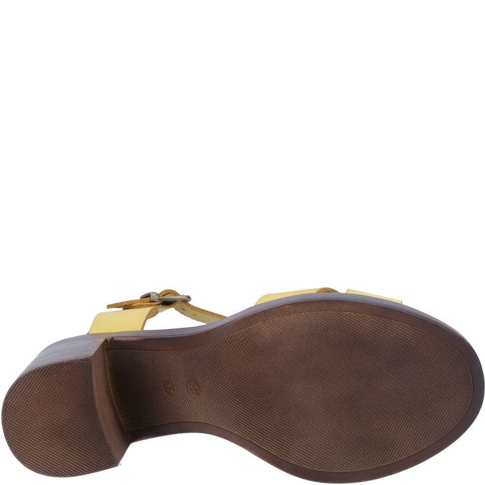 Ladies Heeled Sandals Yellow Hush Puppies Georgia Sandal
