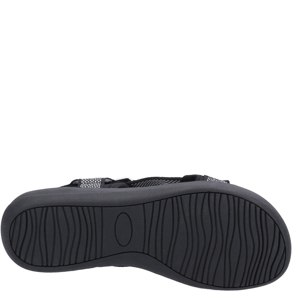Sandal Ladies Summer Black Hush Puppies Sara Quarter Strap Sandal