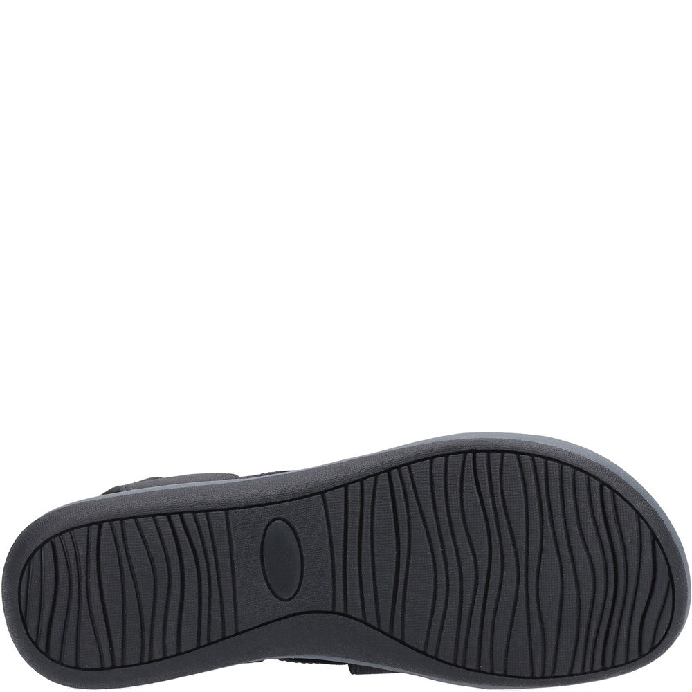 Sandal Ladies Summer Black Hush Puppies Sophia Elastic Cross Strap