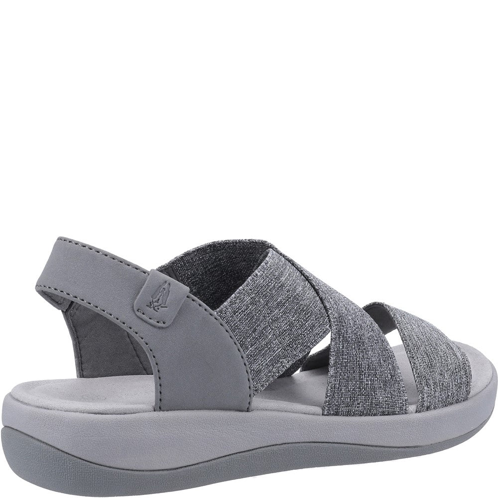 Sandal Ladies Summer Grey Hush Puppies Sophia Elastic Cross Strap