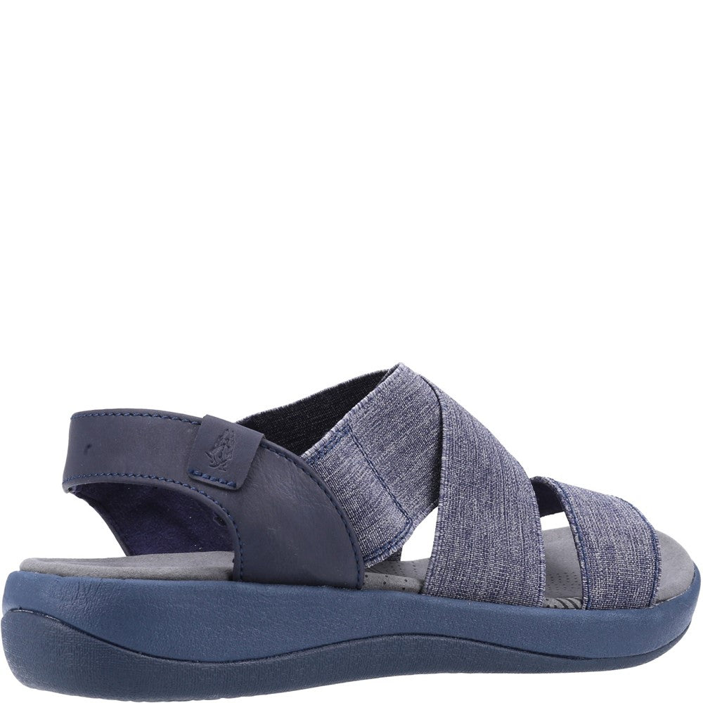 Sandal Ladies Summer Navy Hush Puppies Sophia Elastic Cross Strap